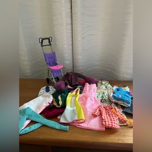 Miscellaneous Barbie Doll Clothes and stroller